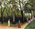 el monumento a chopin en los jardines de Luxemburgo 1909 Henri Rousseau Postimpresionismo Primitivismo ingenuo